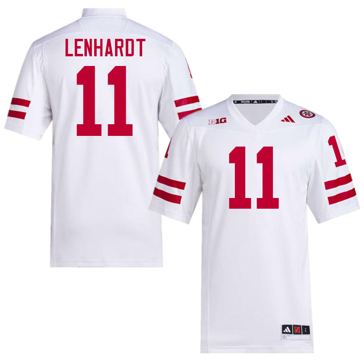 Men #11 Cameron Lenhardt Nebraska Cornhuskers College Football Jerseys Stitched Sale-White